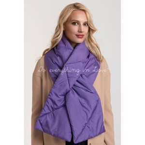 Do Everything in Love Puffy Padding Quilted Scarf